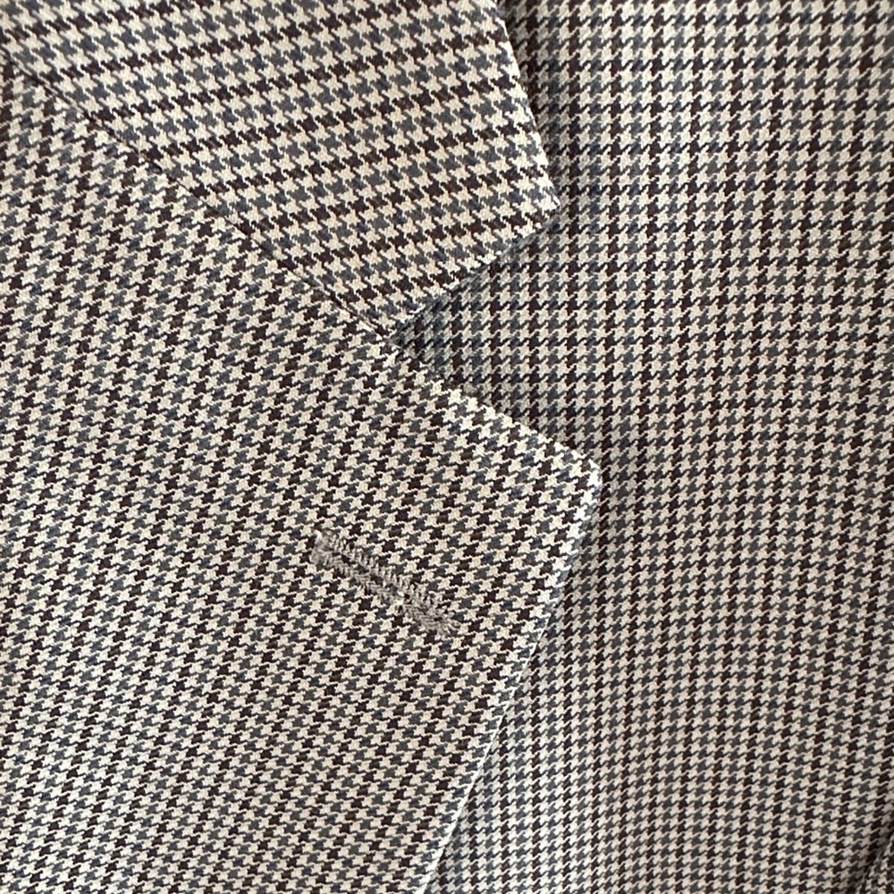 Stafford Beige Checkered Blazer 46L 46Long - Picture 2 of 6